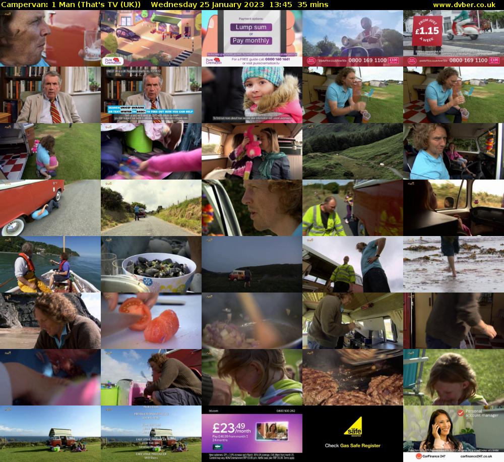 Campervan: 1 Man (That's TV (UK)) Wednesday 25 January 2023 13:45 - 14:20