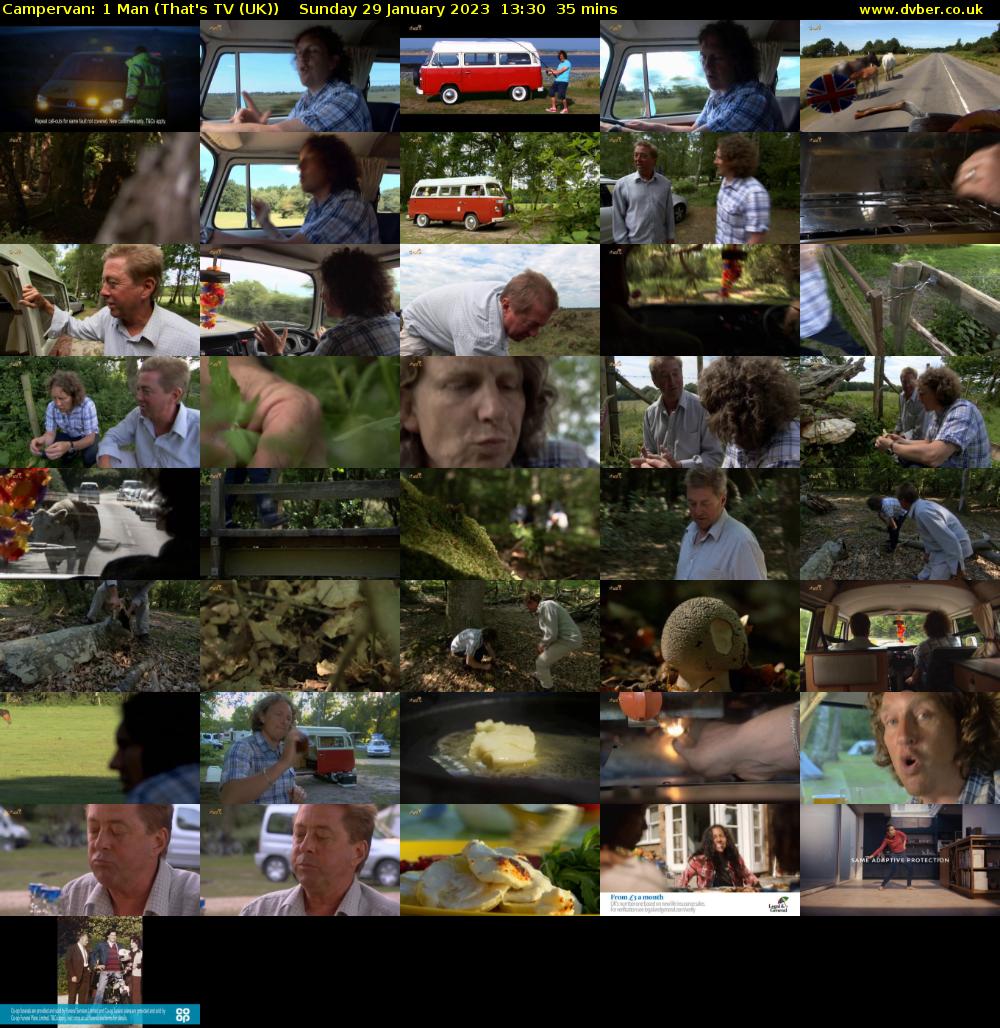 Campervan: 1 Man (That's TV (UK)) Sunday 29 January 2023 13:30 - 14:05