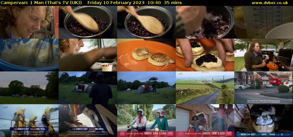 Campervan: 1 Man (That's TV (UK)) Friday 10 February 2023 10:40 - 11:15