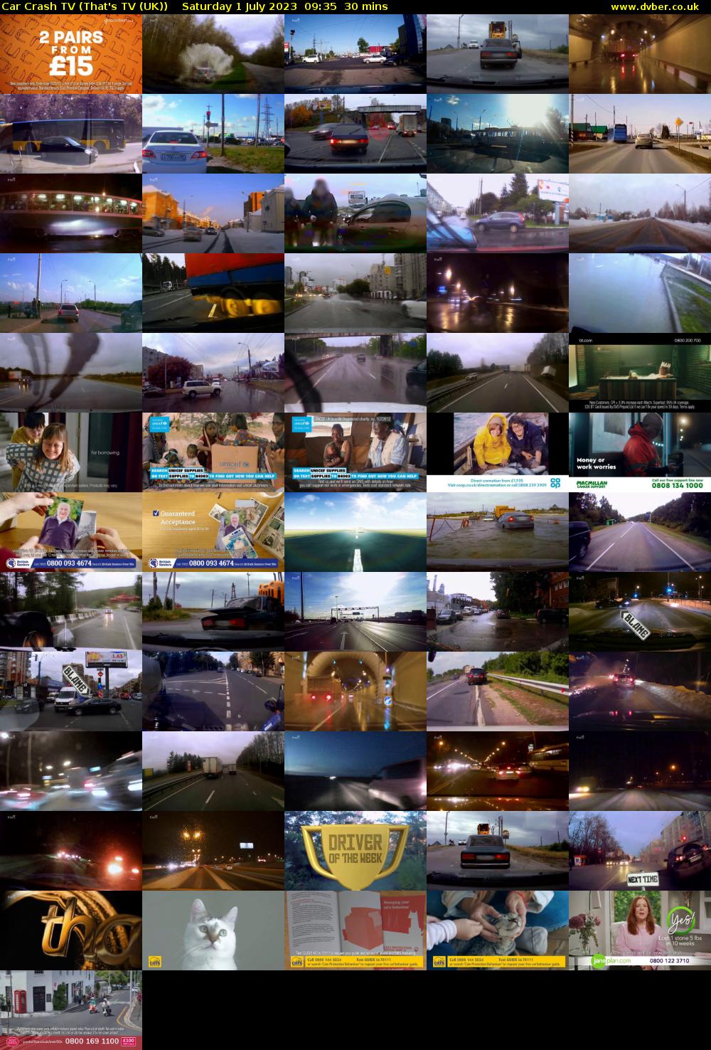 Car Crash TV (That's TV (UK)) Saturday 1 July 2023 09:35 - 10:05