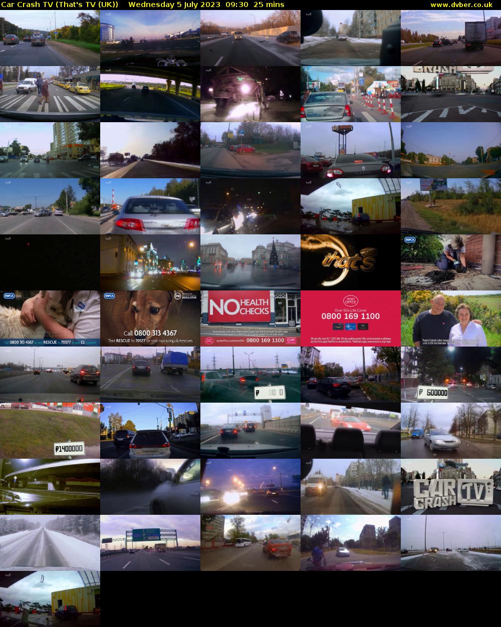 Car Crash TV (That's TV (UK)) Wednesday 5 July 2023 09:30 - 09:55