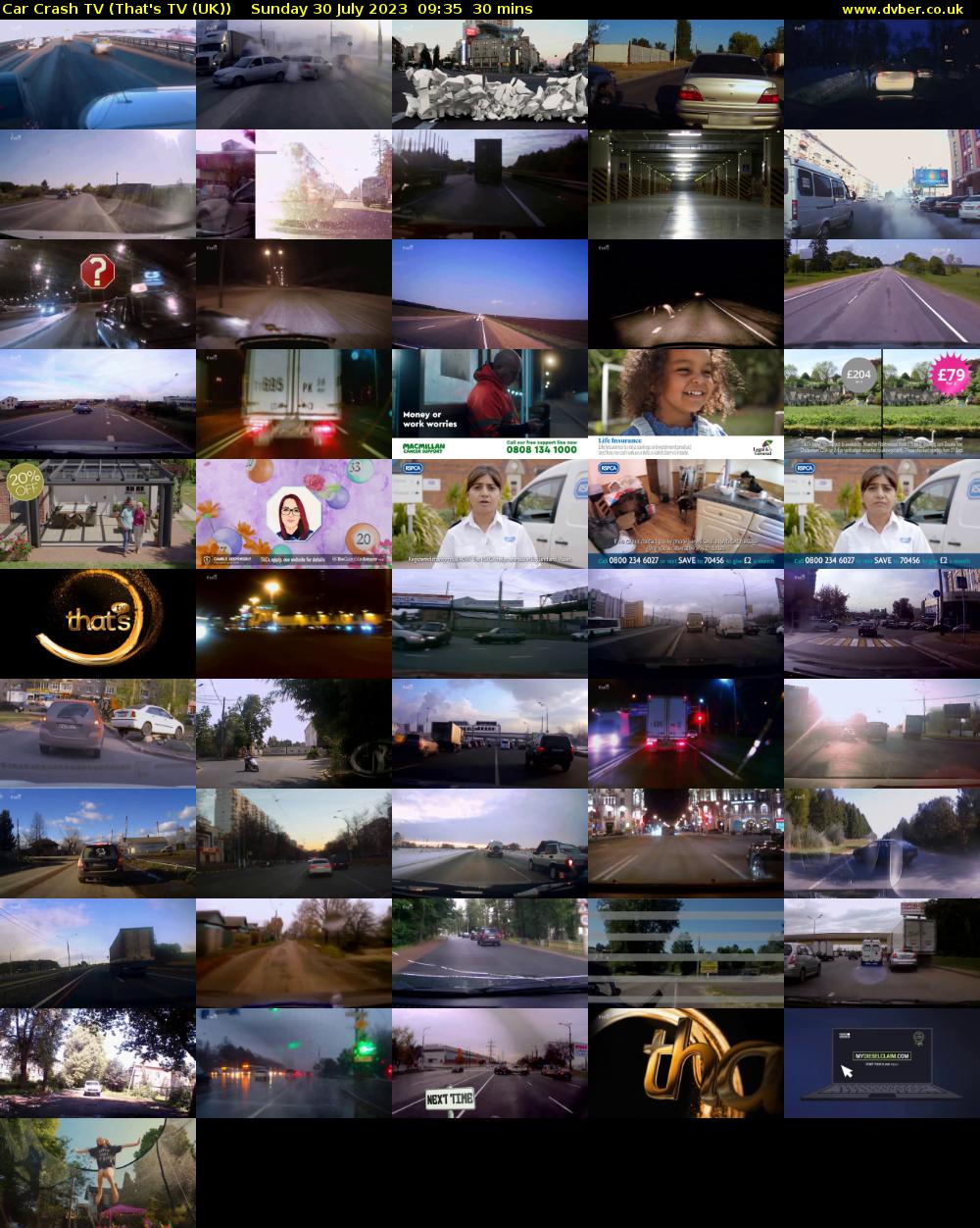 Car Crash TV (That's TV (UK)) Sunday 30 July 2023 09:35 - 10:05