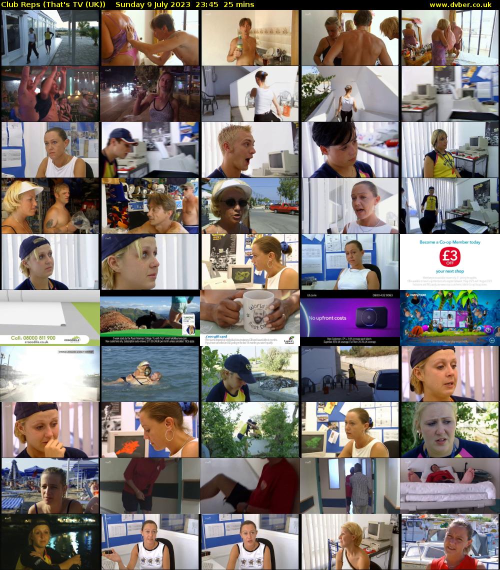Club Reps (That's TV (UK)) Sunday 9 July 2023 23:45 - 00:10