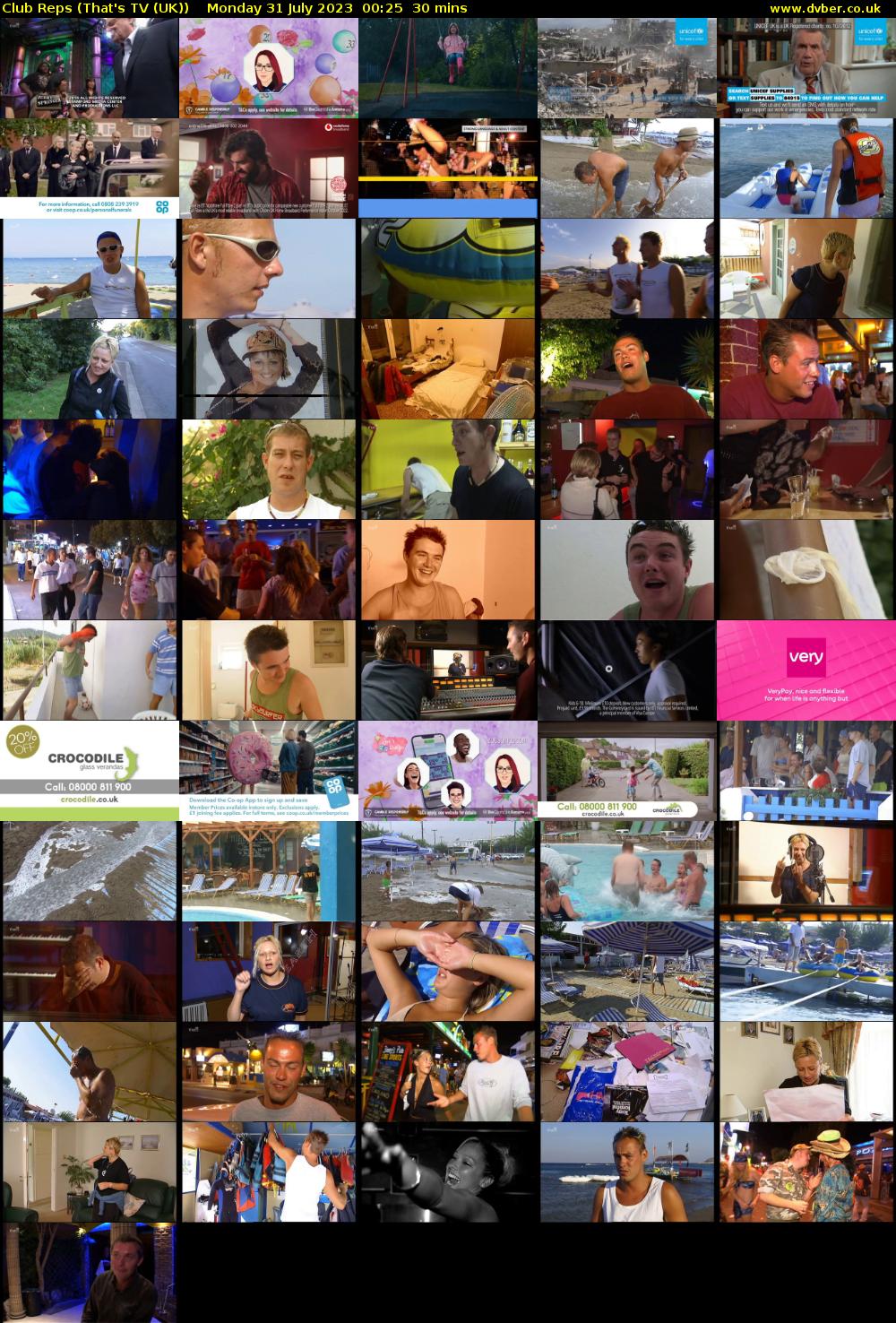 Club Reps (That's TV (UK)) Monday 31 July 2023 00:25 - 00:55