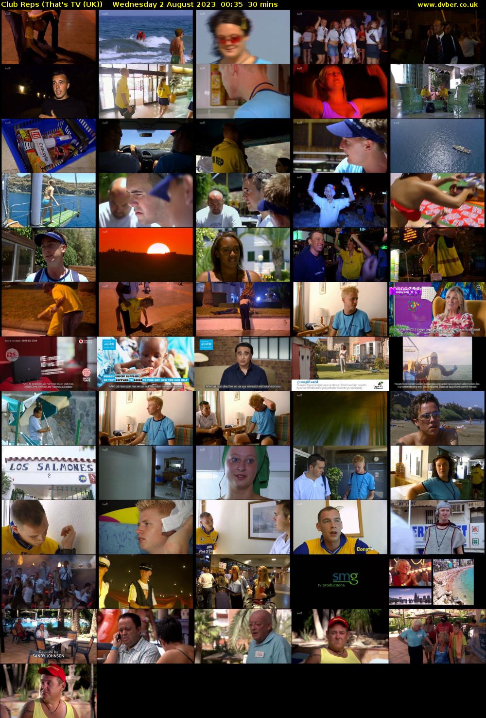 Club Reps (That's TV (UK)) Wednesday 2 August 2023 00:35 - 01:05