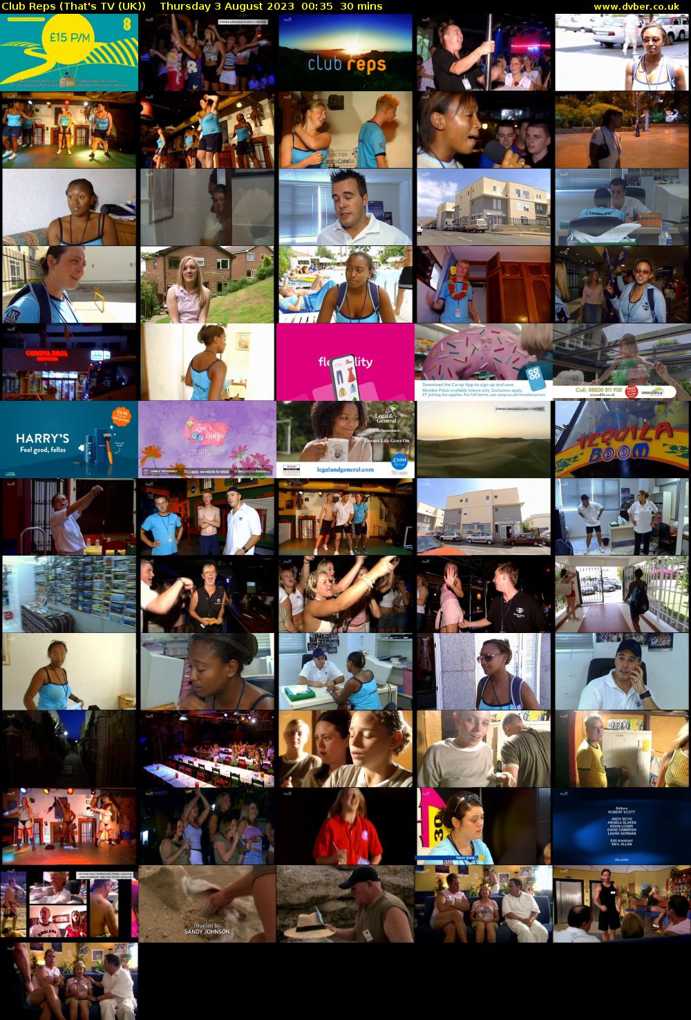 Club Reps (That's TV (UK)) Thursday 3 August 2023 00:35 - 01:05