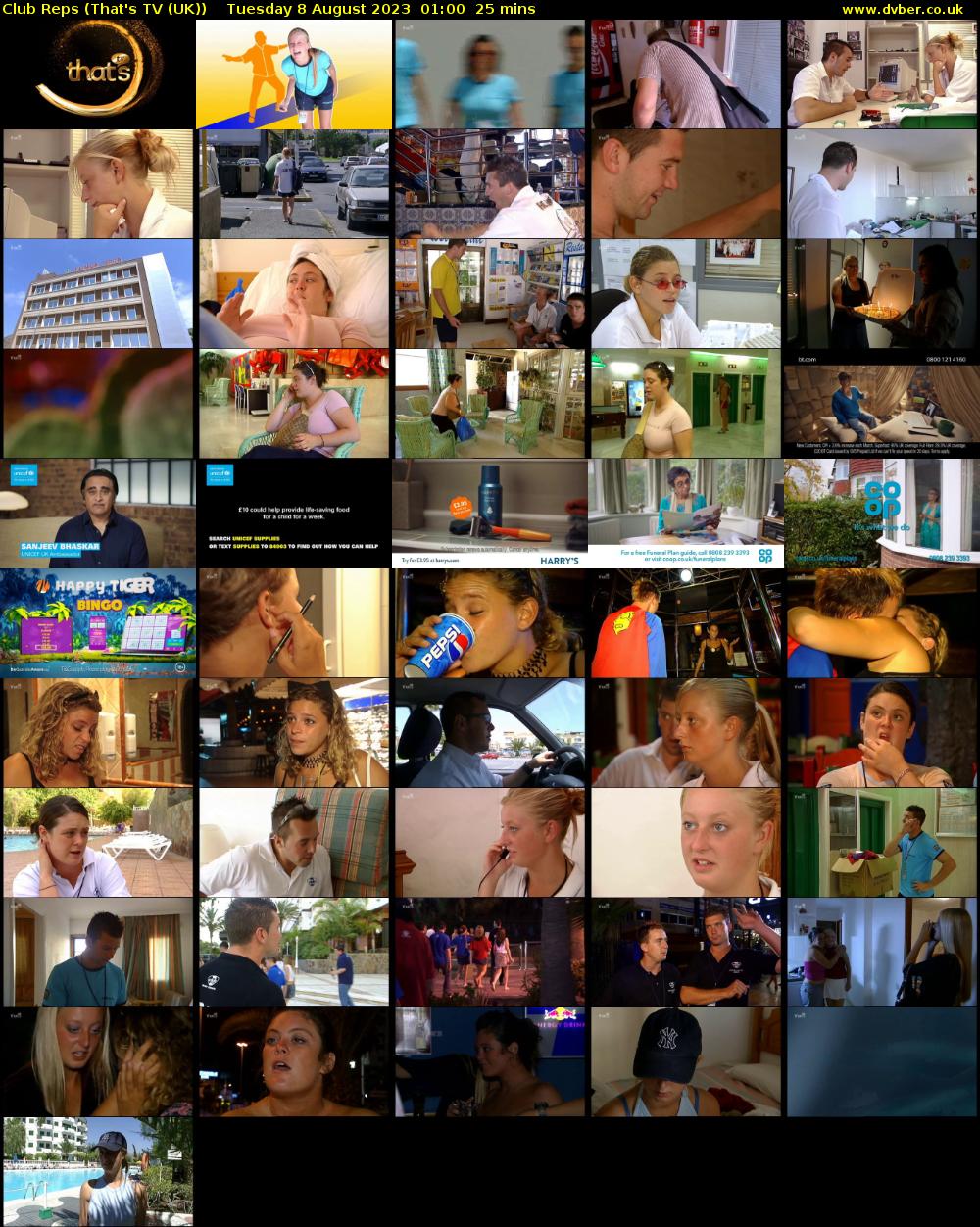 Club Reps (That's TV (UK)) Tuesday 8 August 2023 01:00 - 01:25