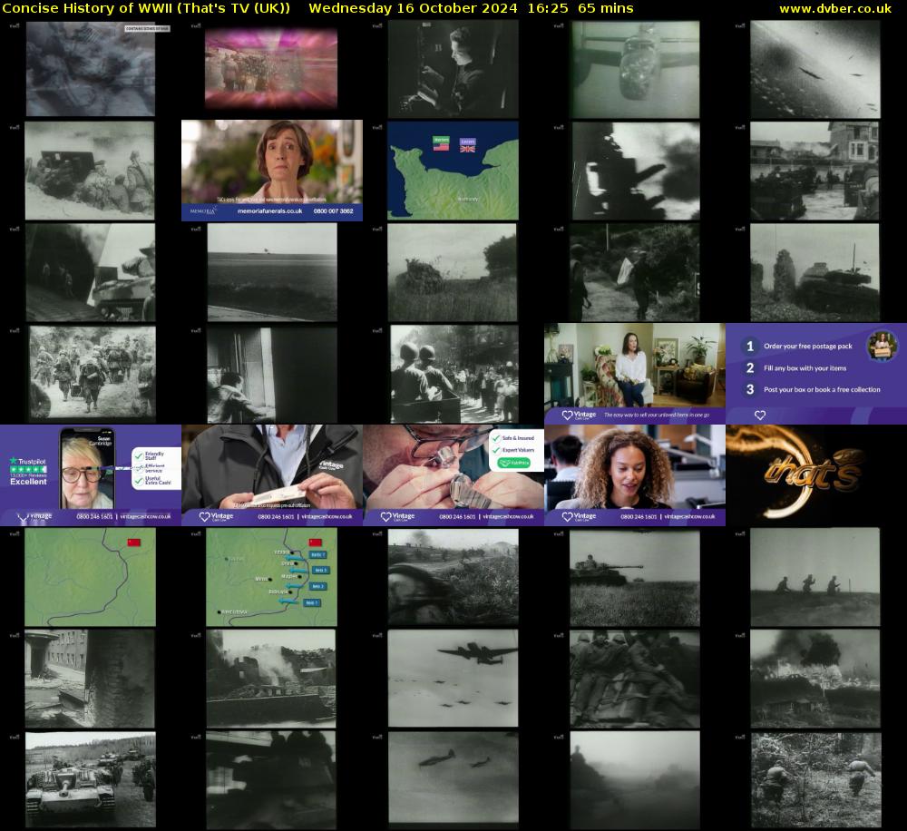Concise History of WWII (That's TV (UK)) Wednesday 16 October 2024 16:25 - 17:30