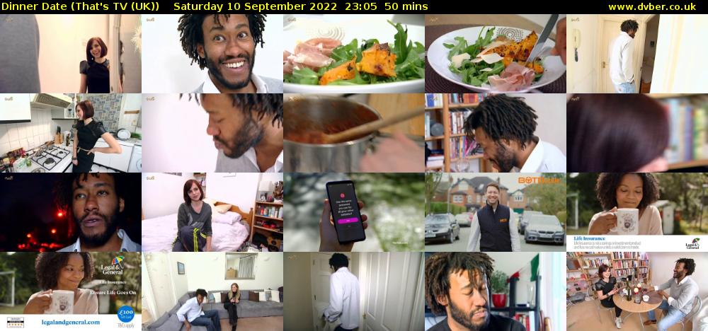 Dinner Date (That's TV (UK)) Saturday 10 September 2022 23:05 - 23:55