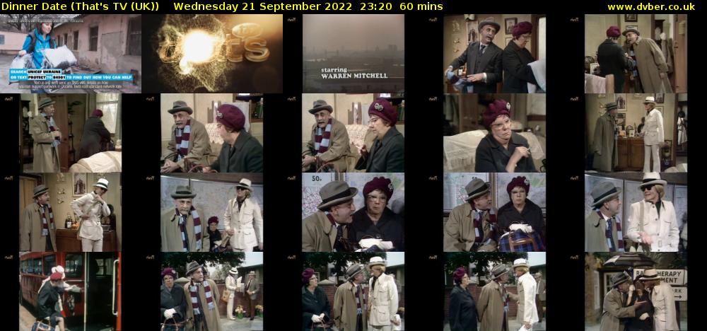 Dinner Date (That's TV (UK)) Wednesday 21 September 2022 23:20 - 00:20