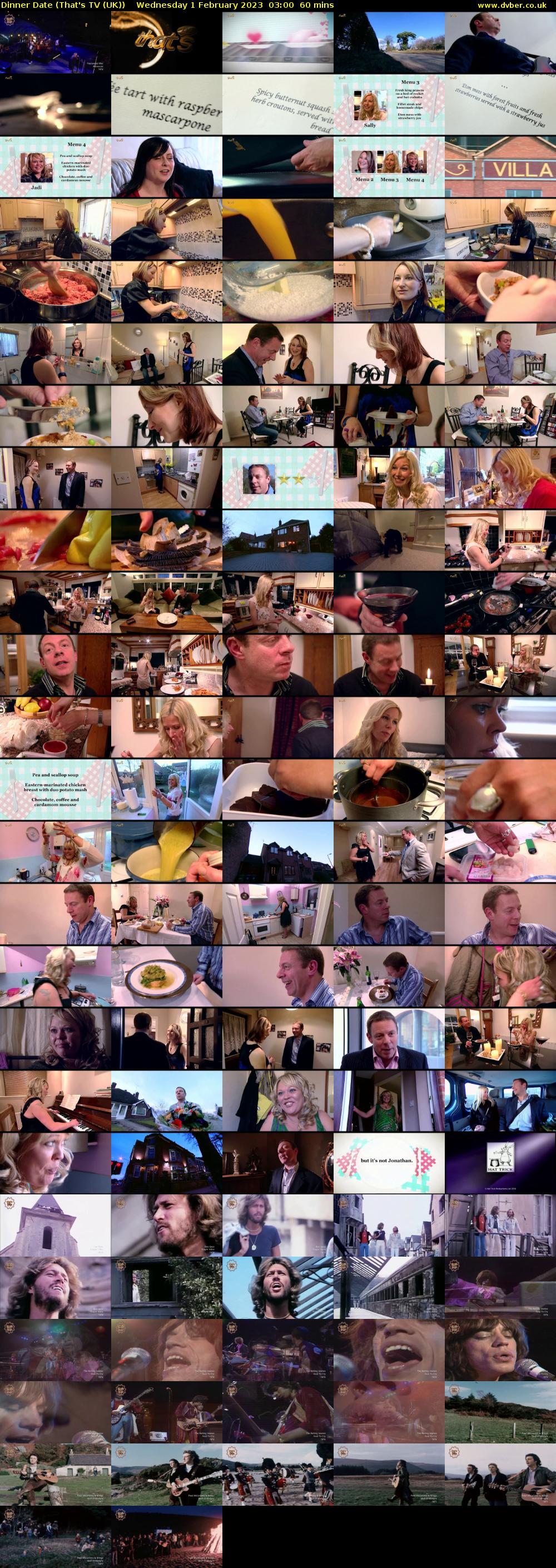 Dinner Date (That's TV (UK)) Wednesday 1 February 2023 03:00 - 04:00