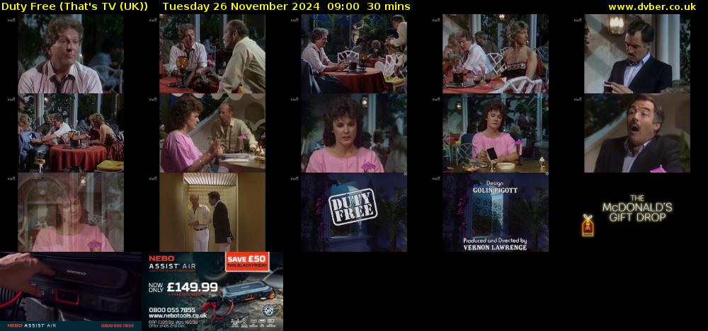 Duty Free (That's TV (UK)) Tuesday 26 November 2024 09:00 - 09:30