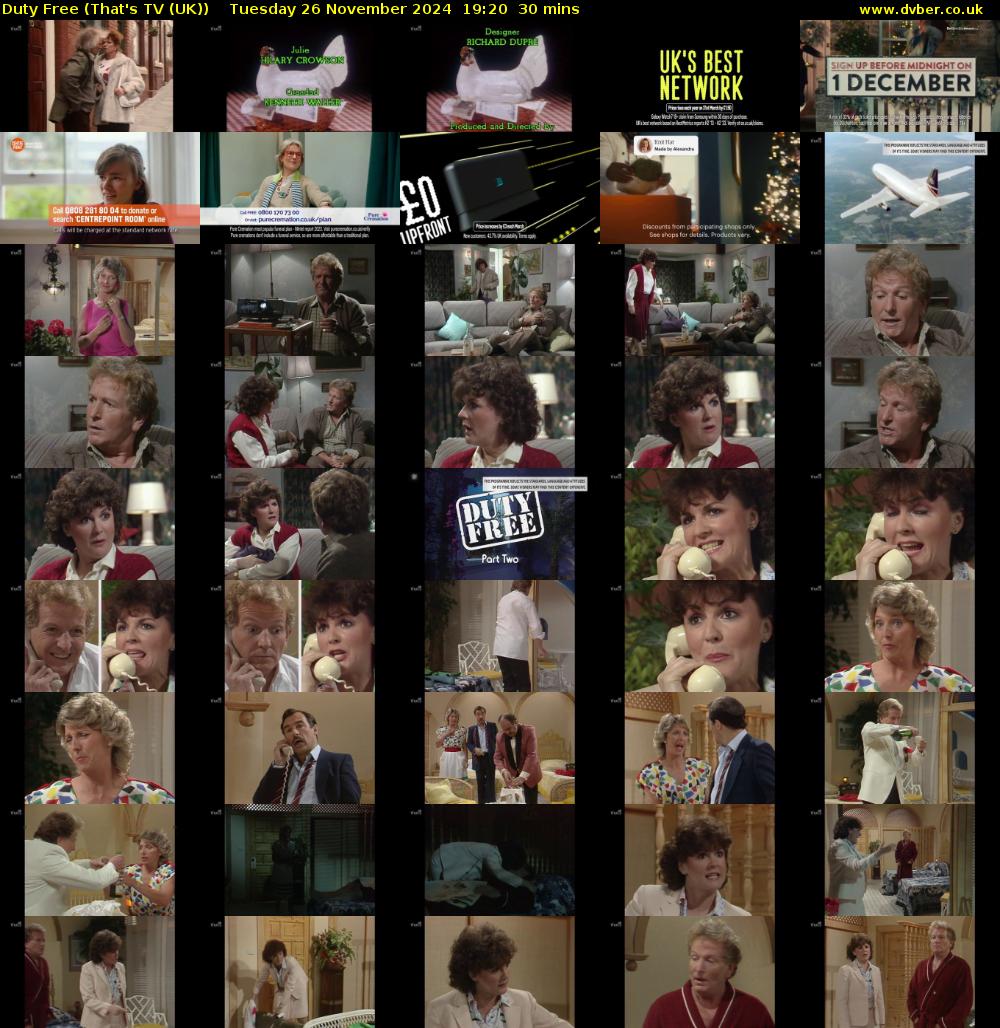 Duty Free (That's TV (UK)) Tuesday 26 November 2024 19:20 - 19:50