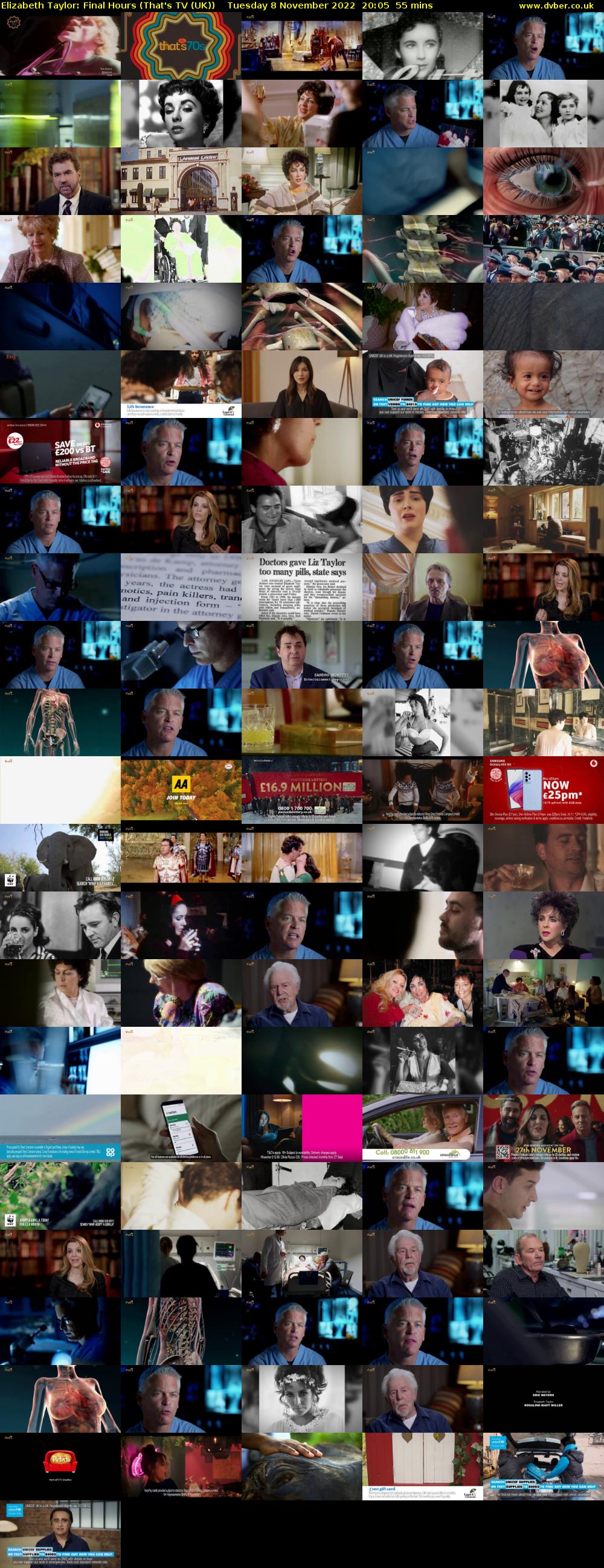 Elizabeth Taylor: Final Hours (That's TV (UK)) Tuesday 8 November 2022 20:05 - 21:00