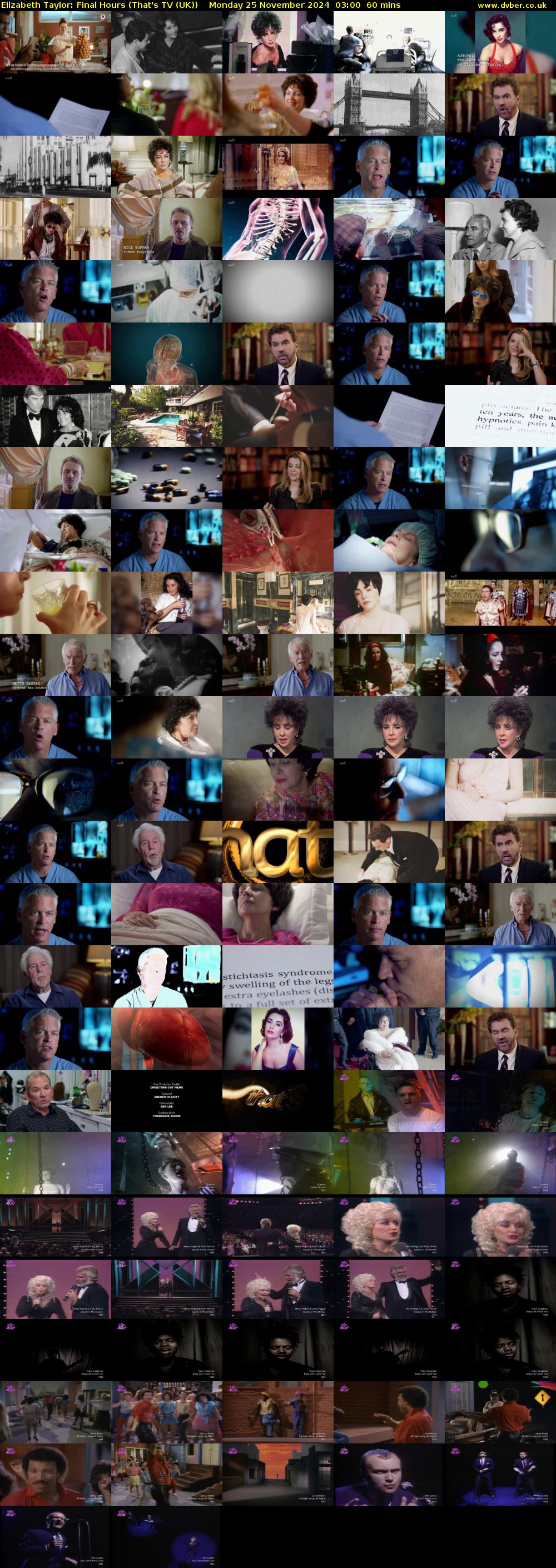 Elizabeth Taylor: Final Hours (That's TV (UK)) Monday 25 November 2024 03:00 - 04:00