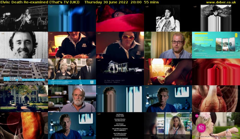 Elvis: Death Re-examined (That's TV (UK)) Thursday 30 June 2022 20:00 - 20:55