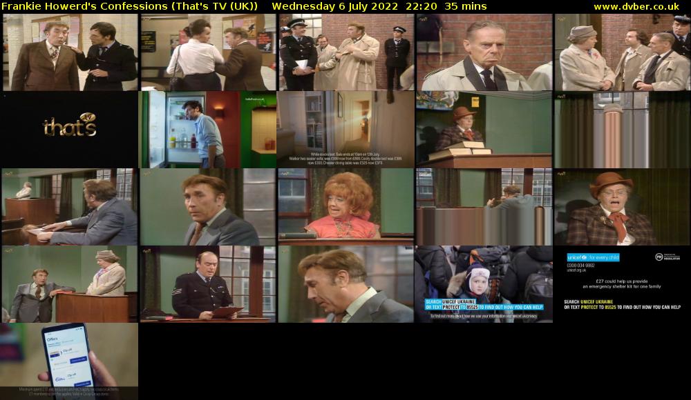 Frankie Howerd's Confessions (That's TV (UK)) Wednesday 6 July 2022 22:20 - 22:55