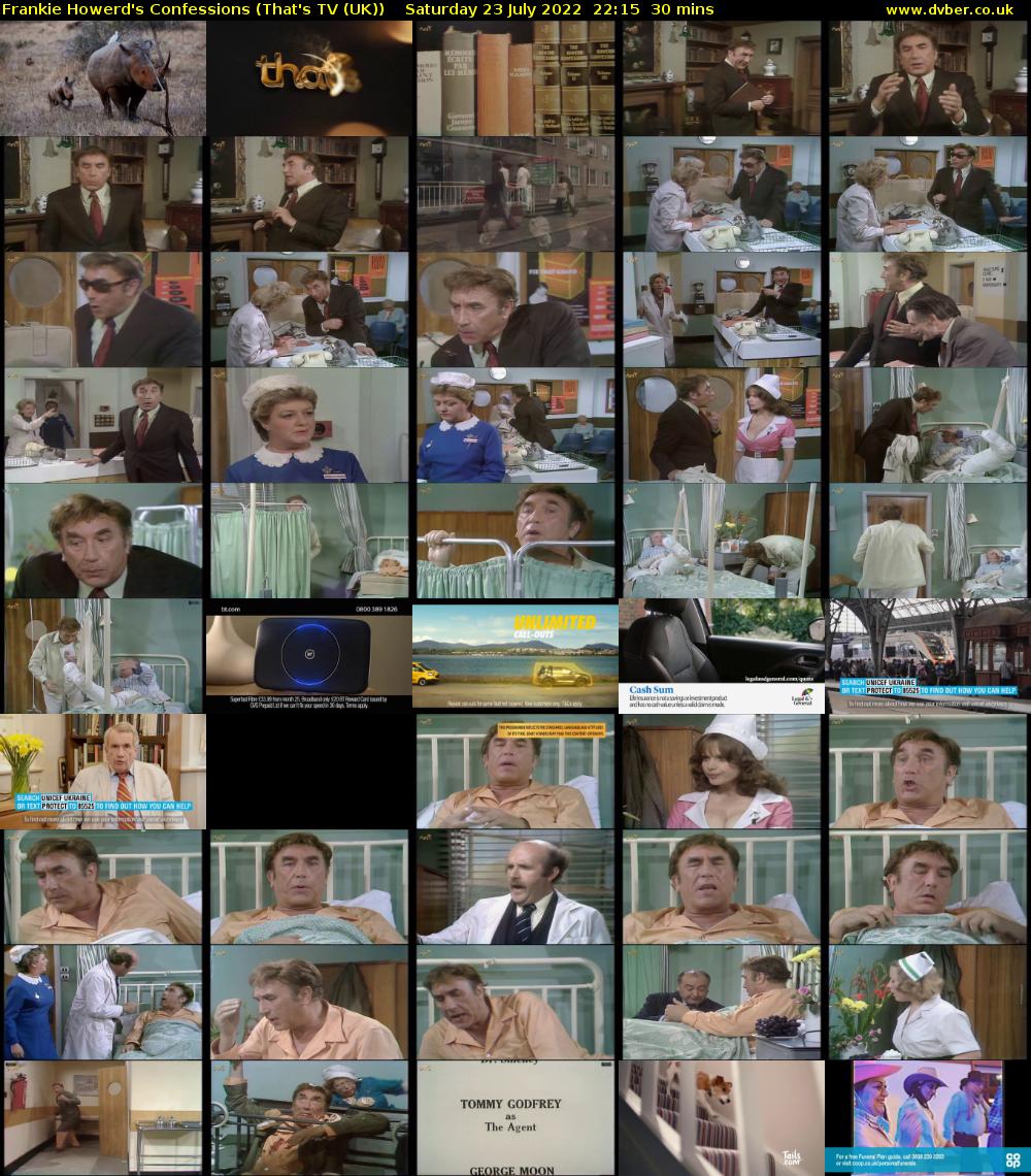 Frankie Howerd's Confessions (That's TV (UK)) Saturday 23 July 2022 22:15 - 22:45