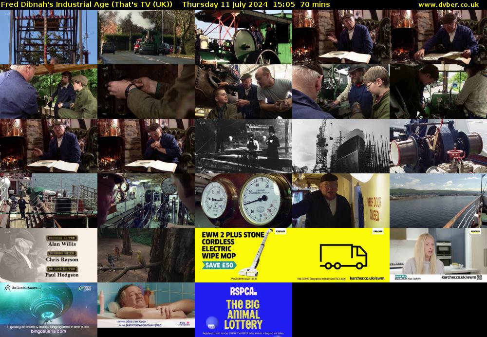Fred Dibnah's Industrial Age (That's TV (UK)) Thursday 11 July 2024 15:05 - 16:15
