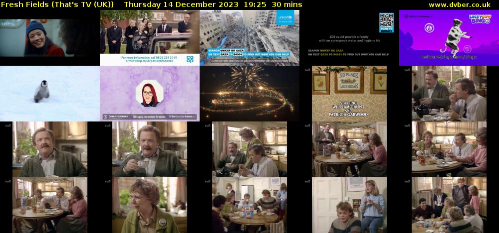 Fresh Fields (That's TV (UK)) Thursday 14 December 2023 19:25 - 19:55