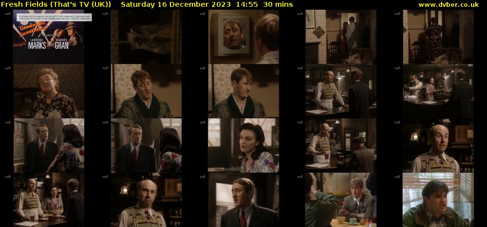 Fresh Fields (That's TV (UK)) Saturday 16 December 2023 14:55 - 15:25