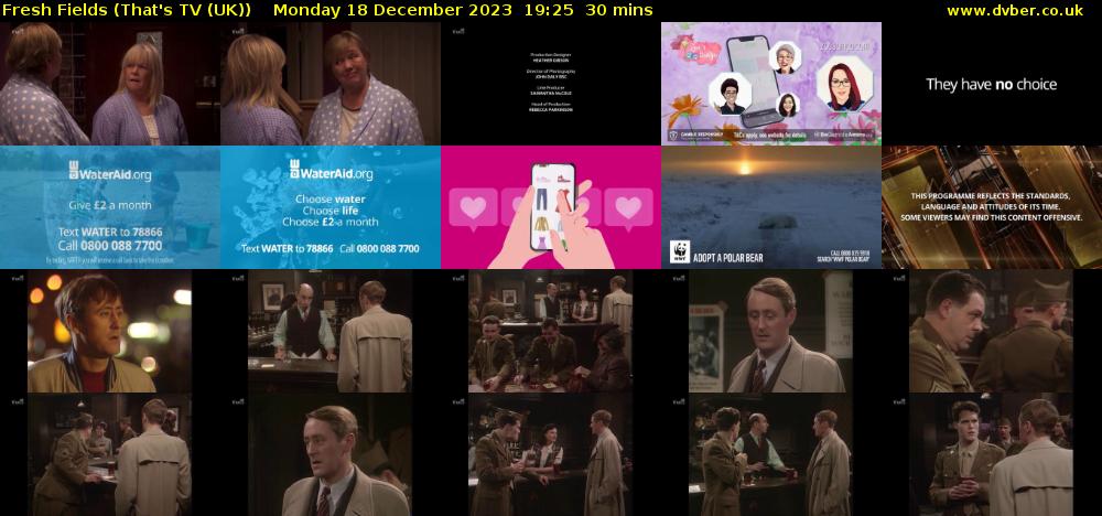 Fresh Fields (That's TV (UK)) Monday 18 December 2023 19:25 - 19:55