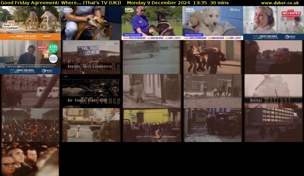 Good Friday Agreement: Where... (That's TV (UK)) Monday 9 December 2024 13:35 - 14:05