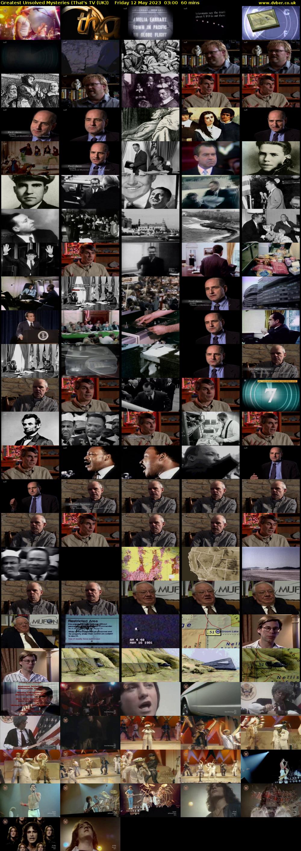 Greatest Unsolved Mysteries (That's TV (UK)) Friday 12 May 2023 03:00 - 04:00