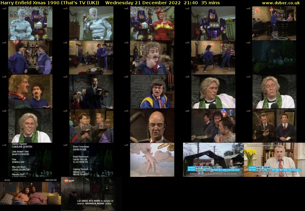 Harry Enfield Xmas 1990 (That's TV (UK)) Wednesday 21 December 2022 21:40 - 22:15