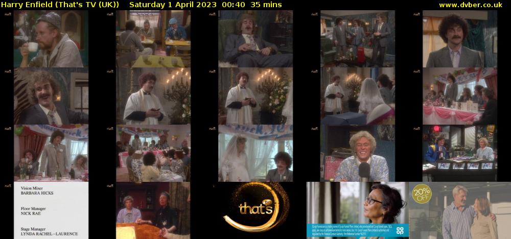 Harry Enfield (That's TV (UK)) Saturday 1 April 2023 00:40 - 01:15