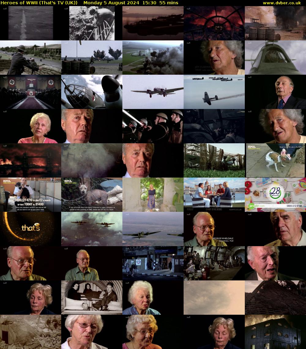 Heroes of WWII (That's TV (UK)) Monday 5 August 2024 15:30 - 16:25
