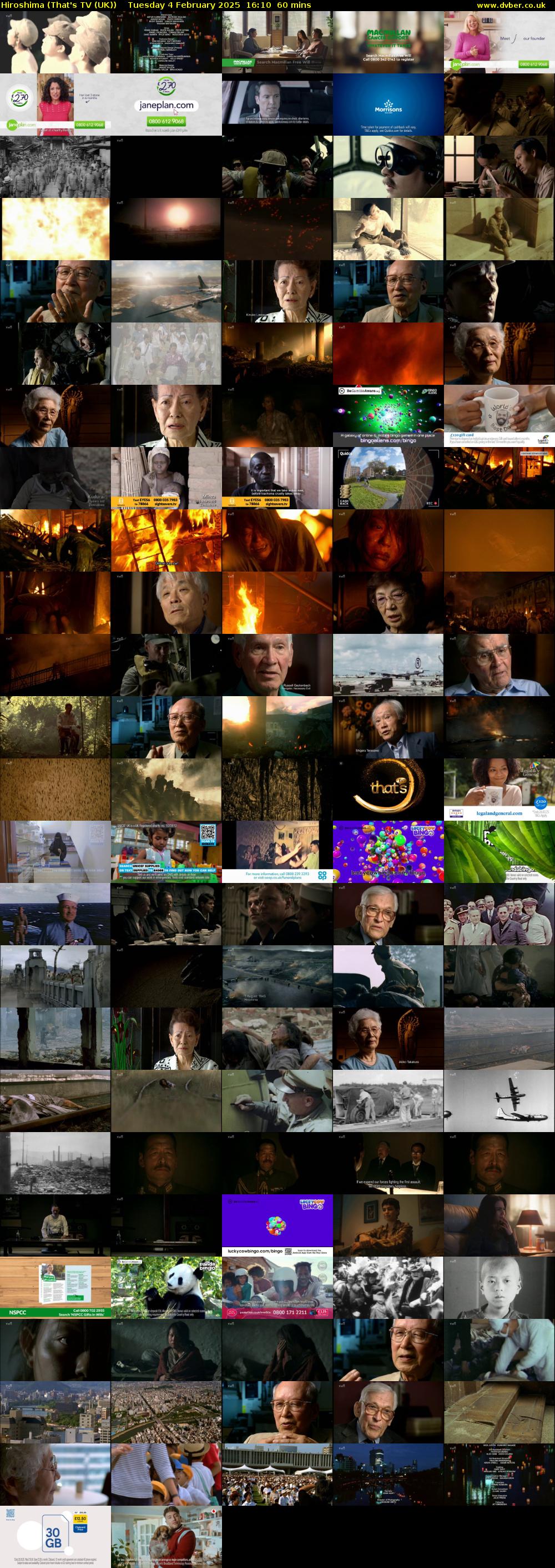 Hiroshima (That's TV (UK)) Tuesday 4 February 2025 16:10 - 17:10