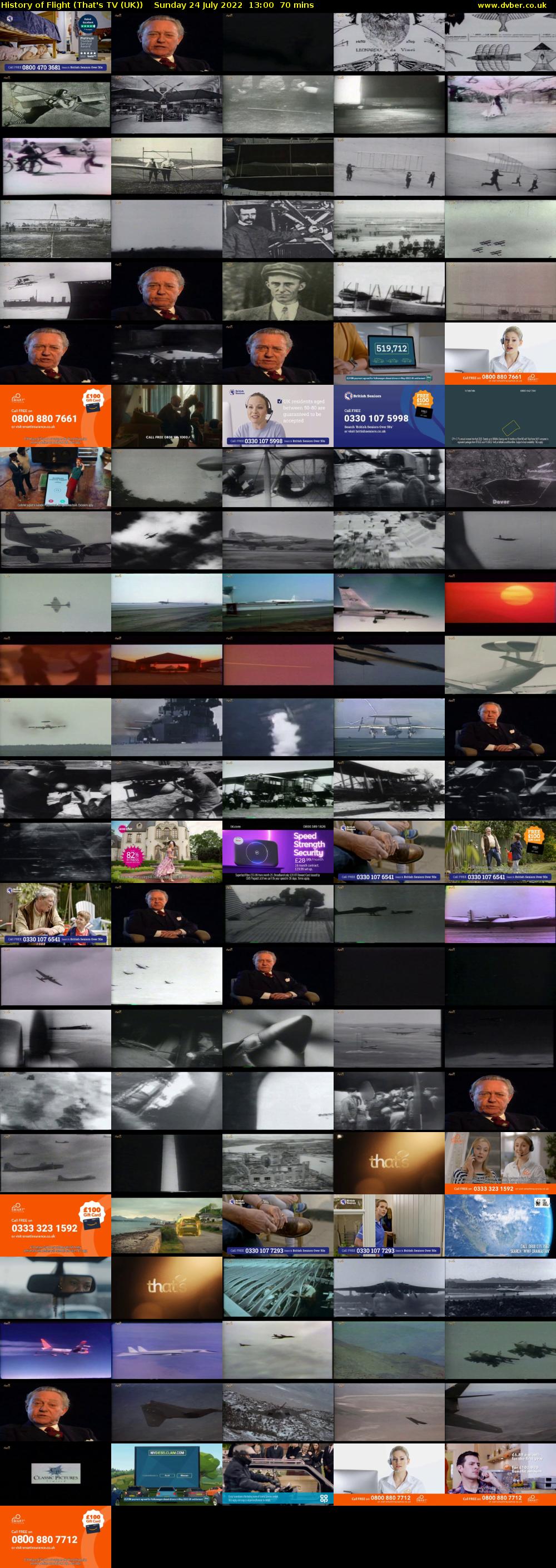 History of Flight (That's TV (UK)) Sunday 24 July 2022 13:00 - 14:10