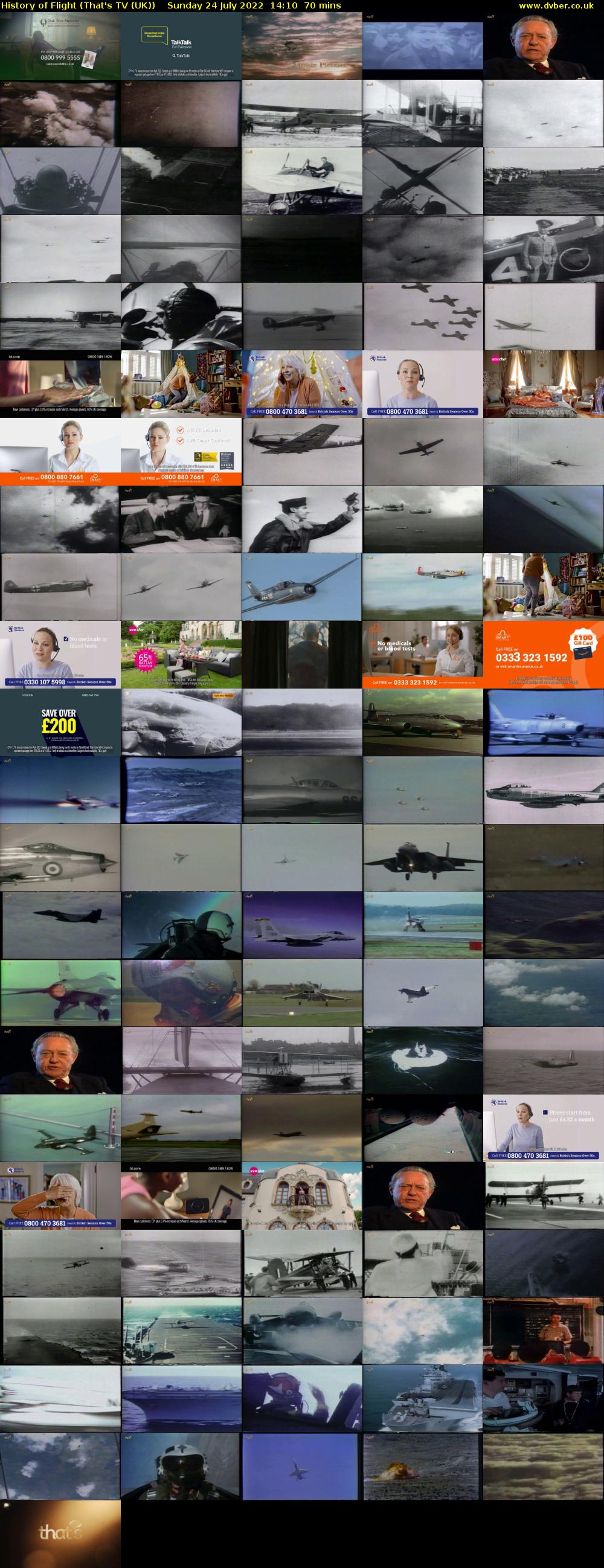 History of Flight (That's TV (UK)) Sunday 24 July 2022 14:10 - 15:20