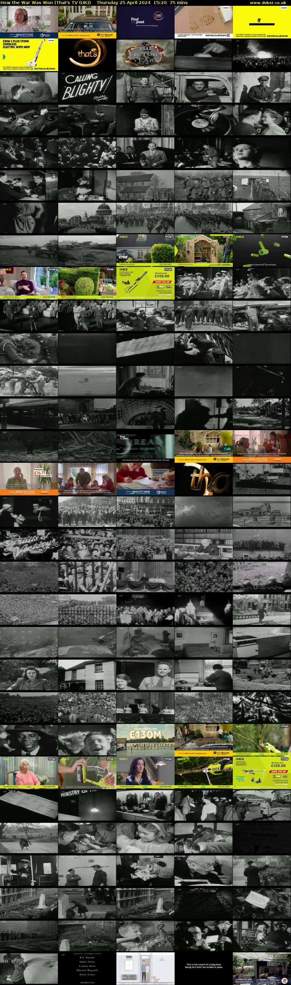 How the War Was Won (That's TV (UK)) Thursday 25 April 2024 15:20 - 16:35
