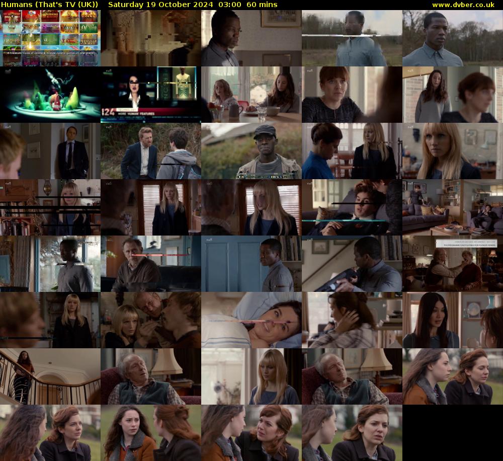 Humans (That's TV (UK)) Saturday 19 October 2024 03:00 - 04:00