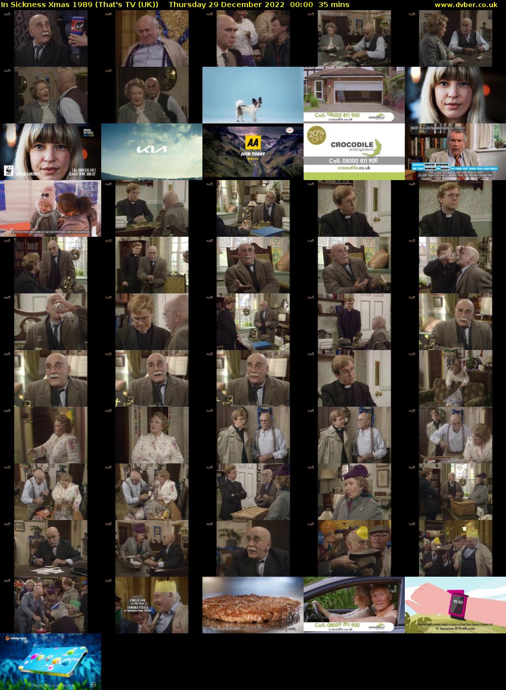 In Sickness Xmas 1989 (That's TV (UK)) Thursday 29 December 2022 00:00 - 00:35