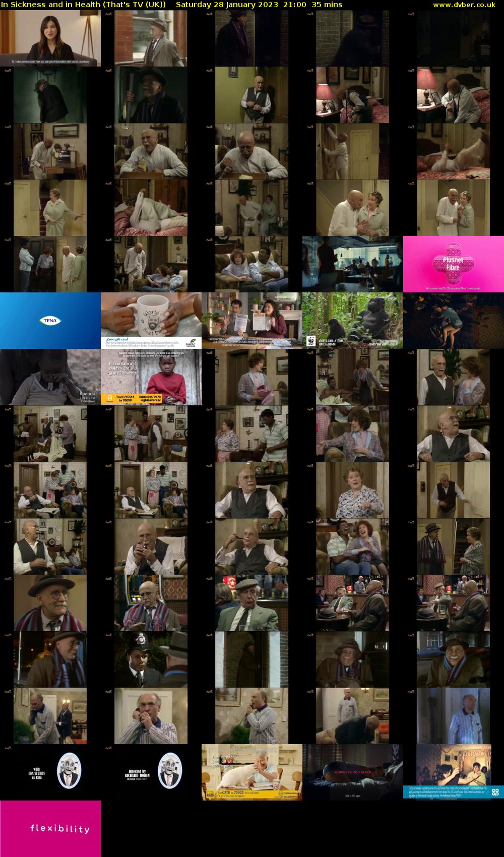 In Sickness and in Health (That's TV (UK)) Saturday 28 January 2023 21:00 - 21:35