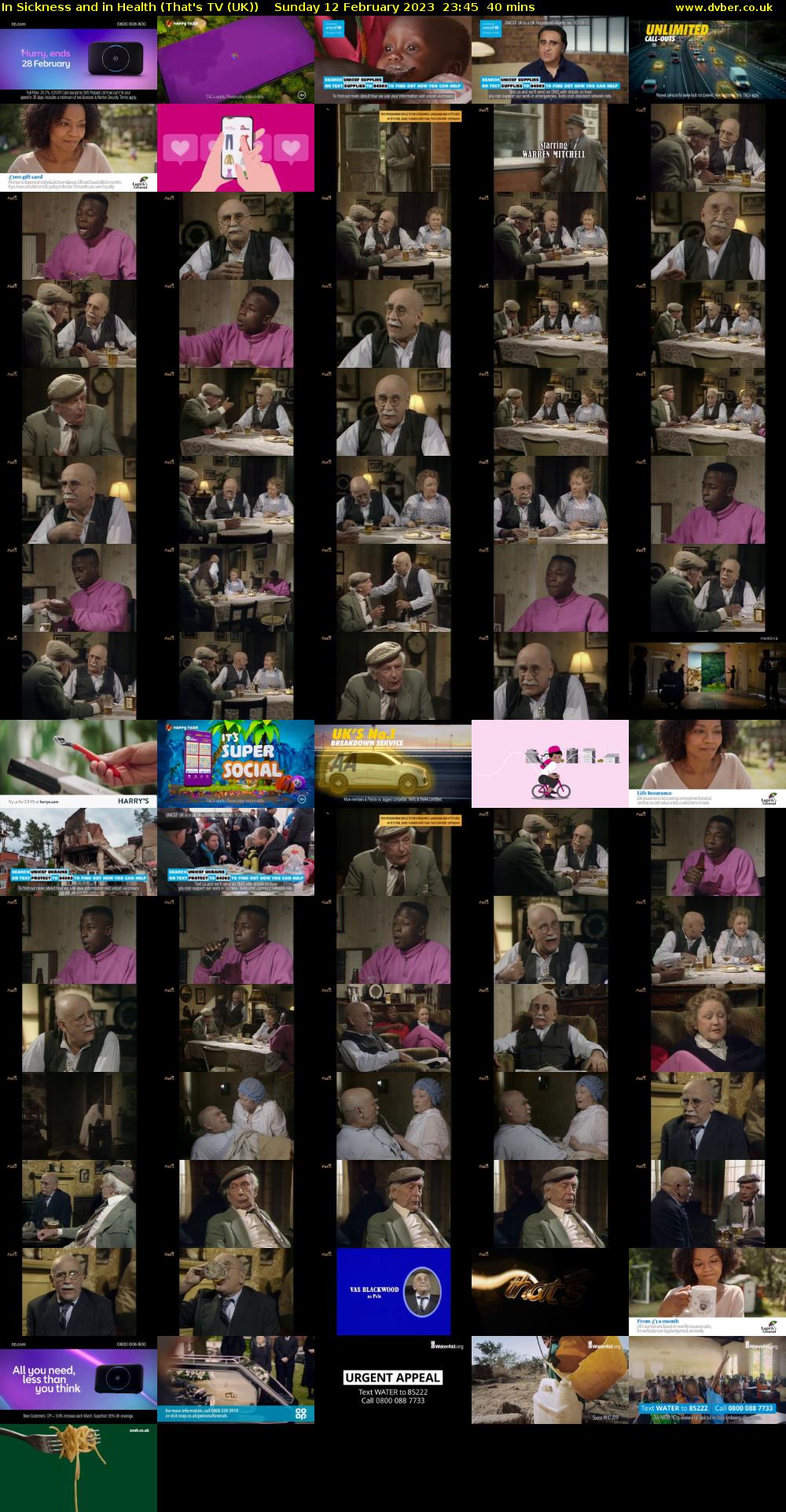 In Sickness and in Health (That's TV (UK)) Sunday 12 February 2023 23:45 - 00:25