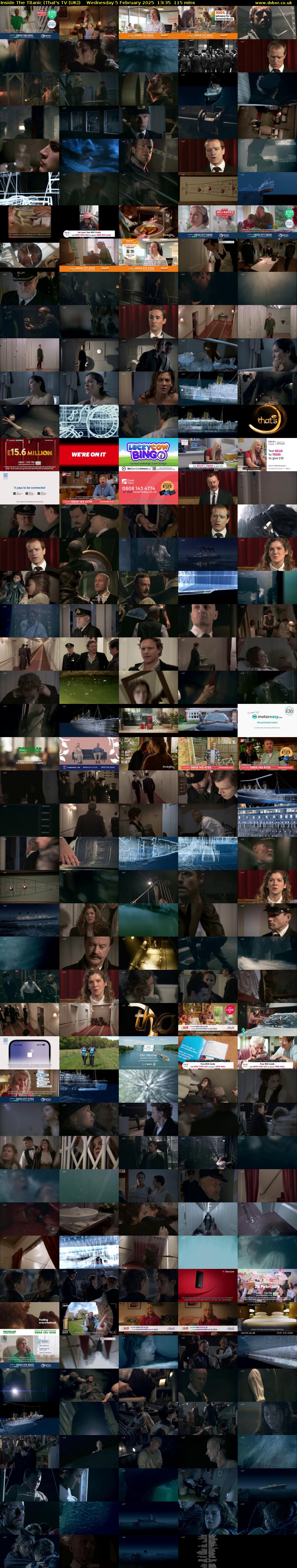 Inside The Titanic (That's TV (UK)) Wednesday 5 February 2025 13:35 - 15:30