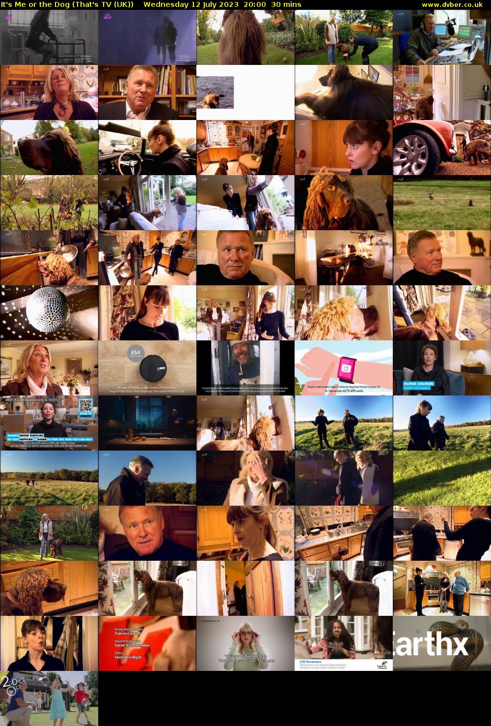 It's Me or the Dog (That's TV (UK)) Wednesday 12 July 2023 20:00 - 20:30