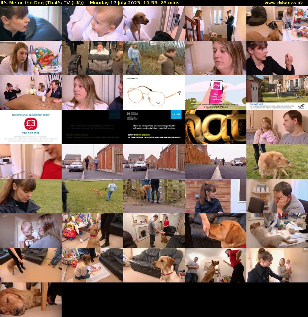 It's Me or the Dog (That's TV (UK)) Monday 17 July 2023 19:55 - 20:20