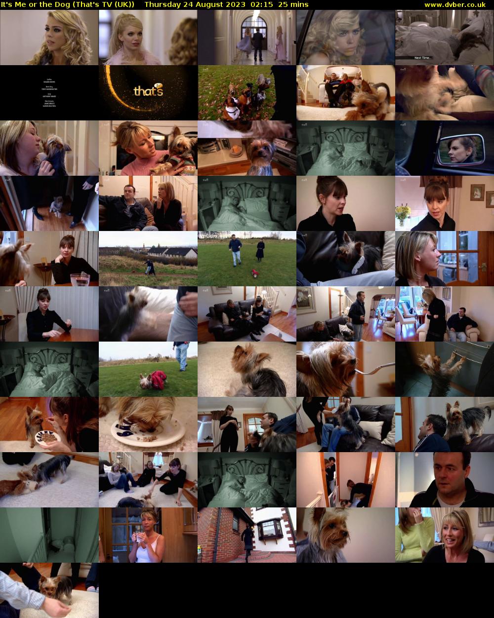 It's Me or the Dog (That's TV (UK)) Thursday 24 August 2023 02:15 - 02:40