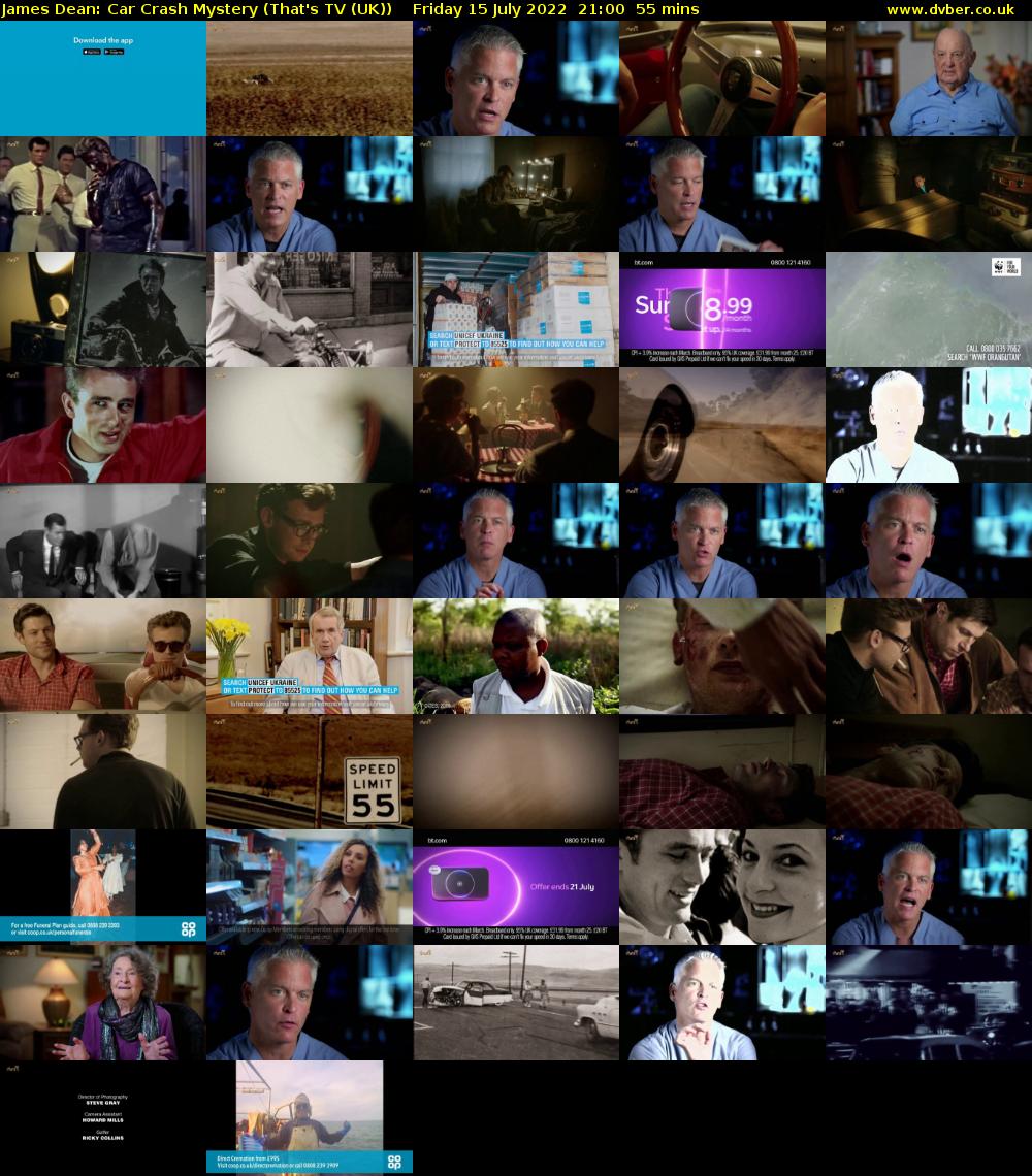 James Dean: Car Crash Mystery (That's TV (UK)) Friday 15 July 2022 21:00 - 21:55