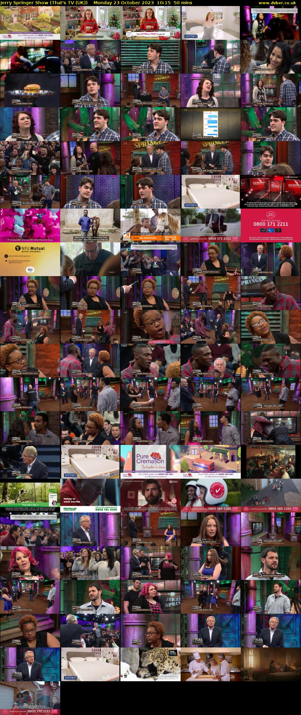 Jerry Springer Show (That's TV (UK)) Monday 23 October 2023 10:15 - 11:05
