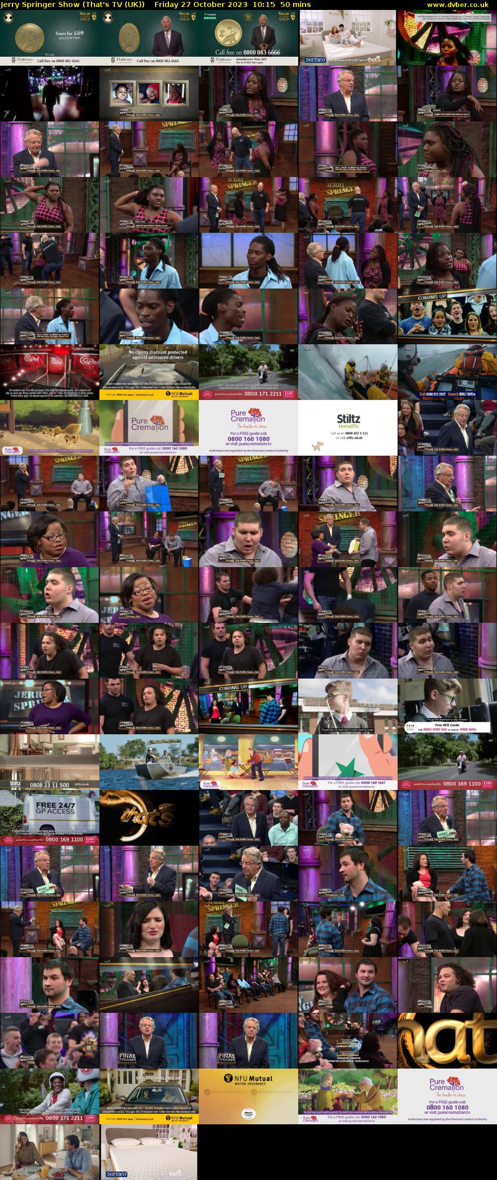 Jerry Springer Show (That's TV (UK)) Friday 27 October 2023 10:15 - 11:05