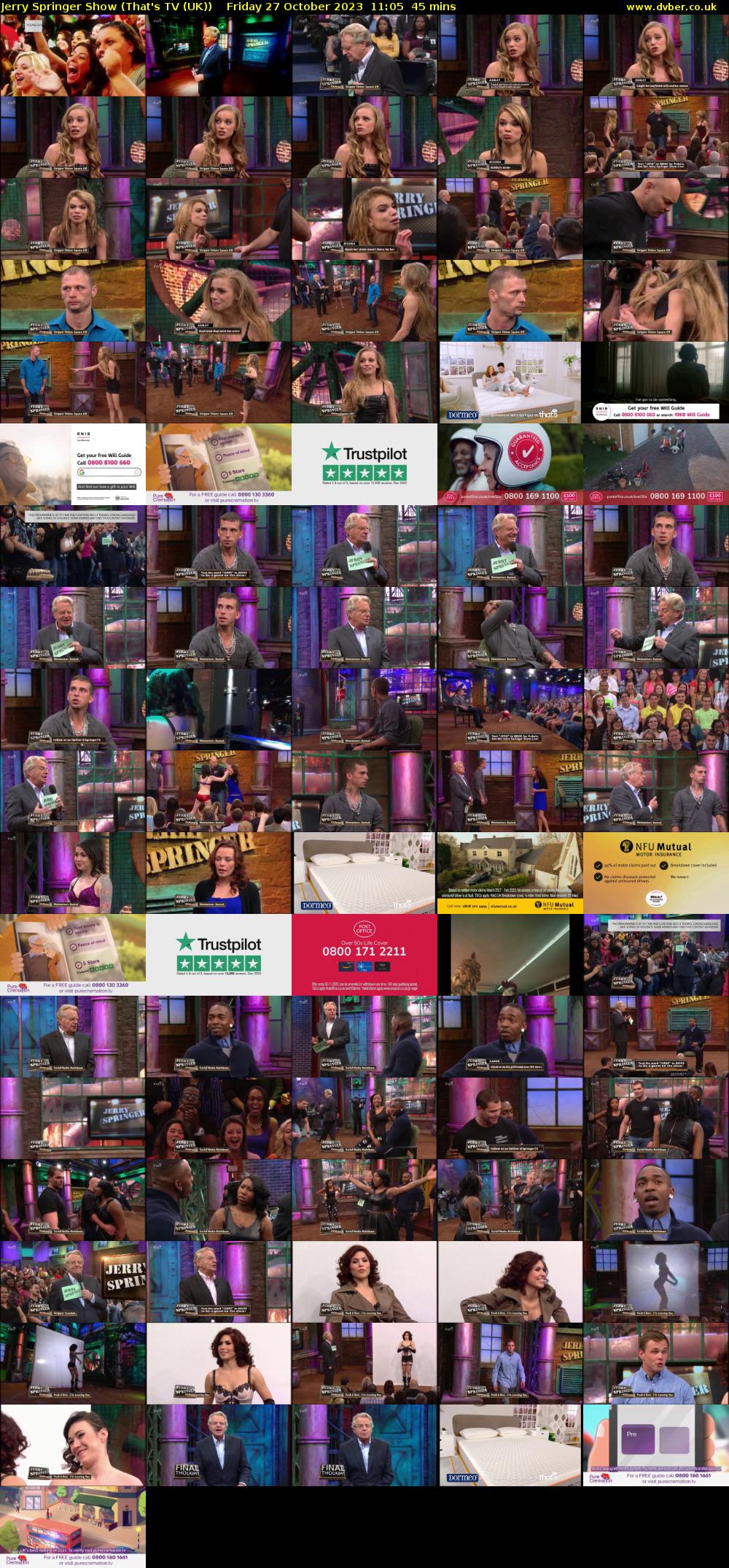 Jerry Springer Show (That's TV (UK)) Friday 27 October 2023 11:05 - 11:50