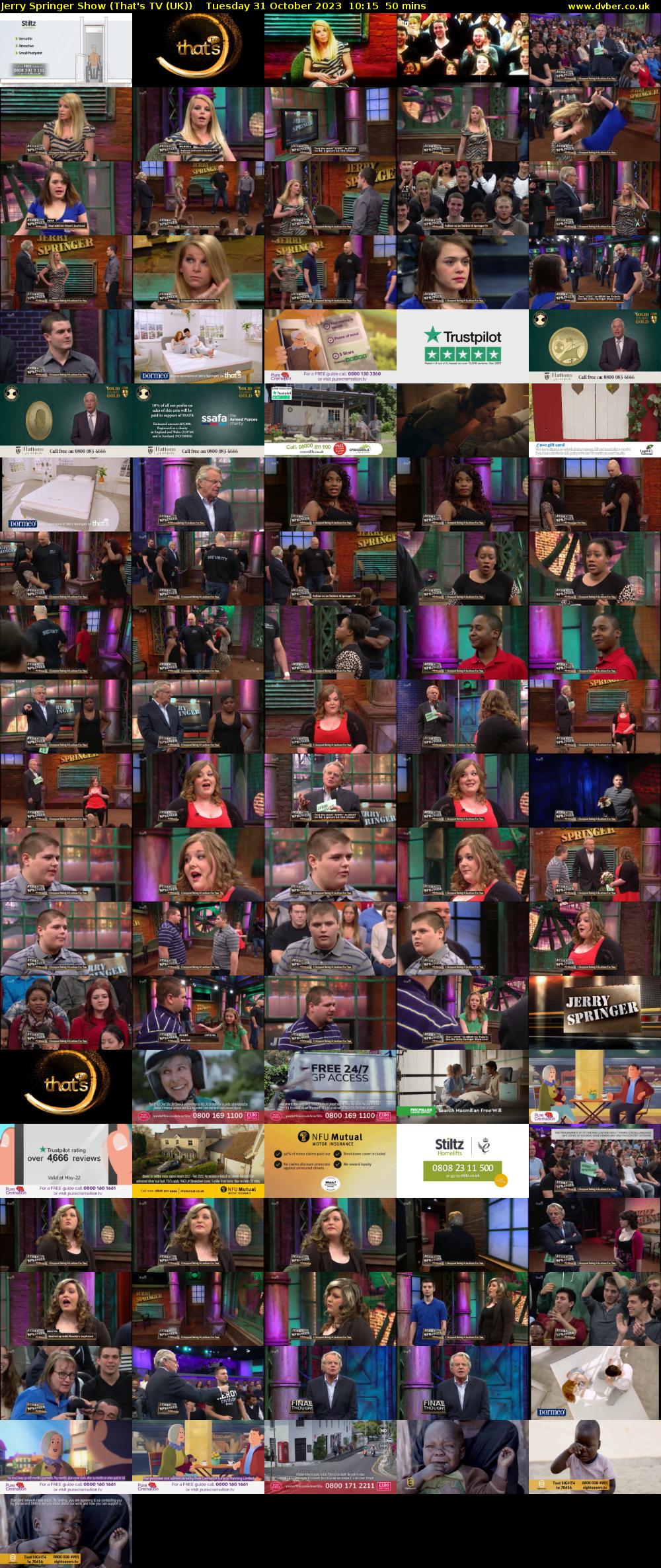 Jerry Springer Show (That's TV (UK)) Tuesday 31 October 2023 10:15 - 11:05