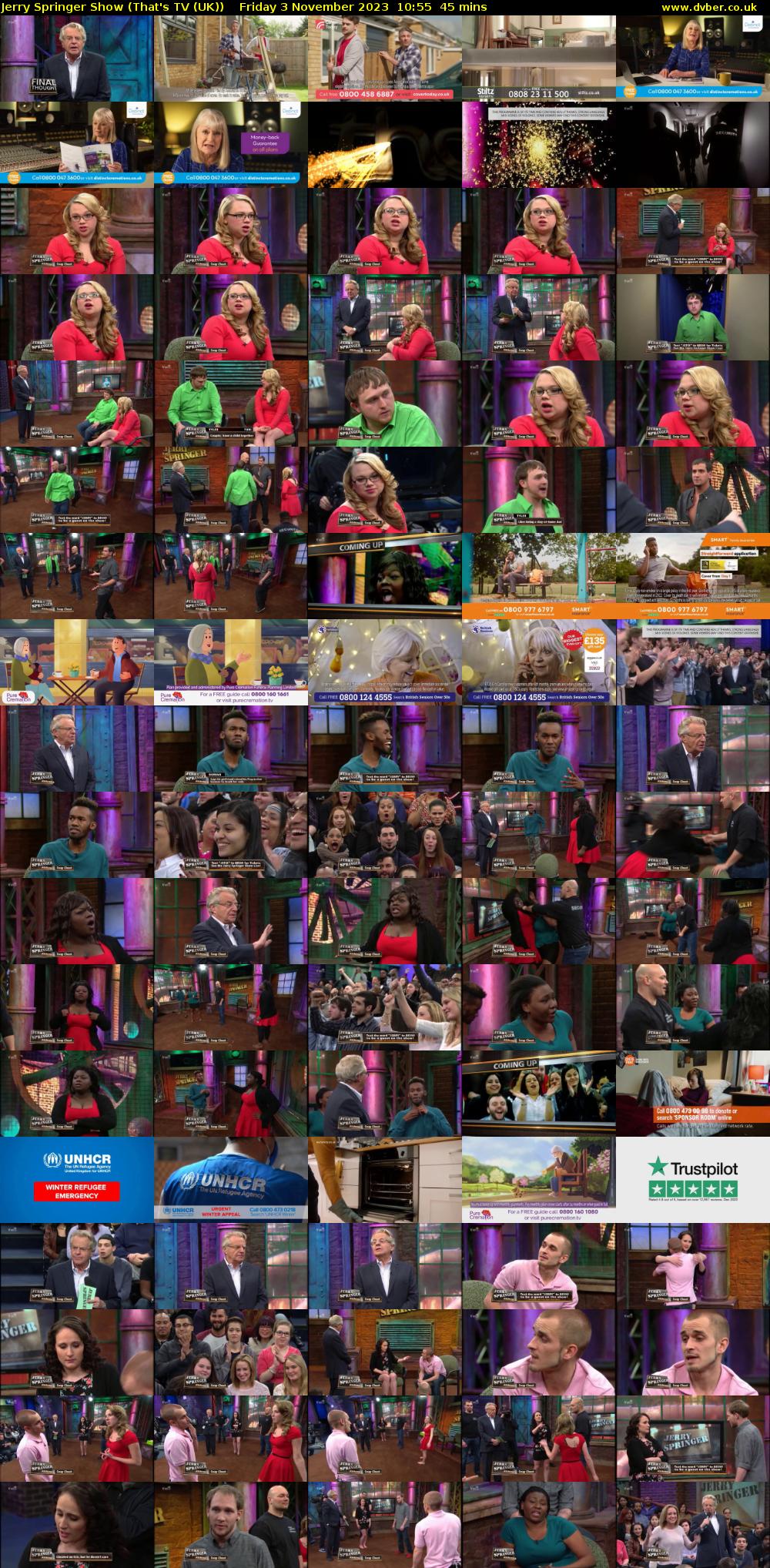Jerry Springer Show (That's TV (UK)) Friday 3 November 2023 10:55 - 11:40