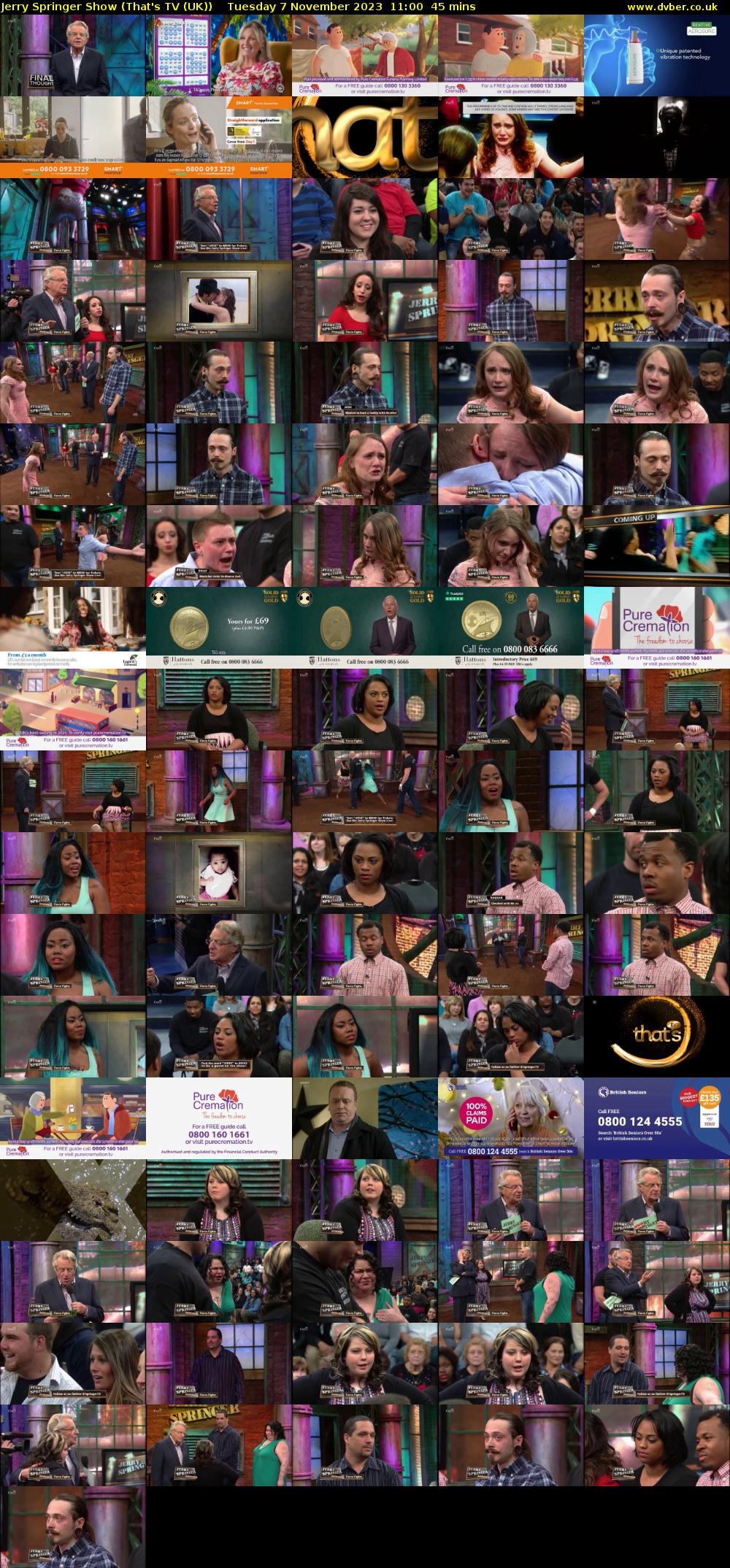 Jerry Springer Show (That's TV (UK)) Tuesday 7 November 2023 11:00 - 11:45